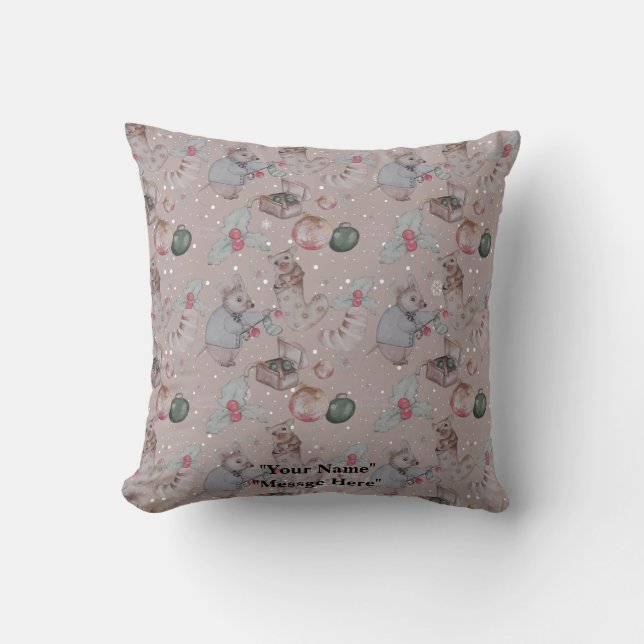 Christmas Theme baby fleece blanket Kissen (Vorderseite)
