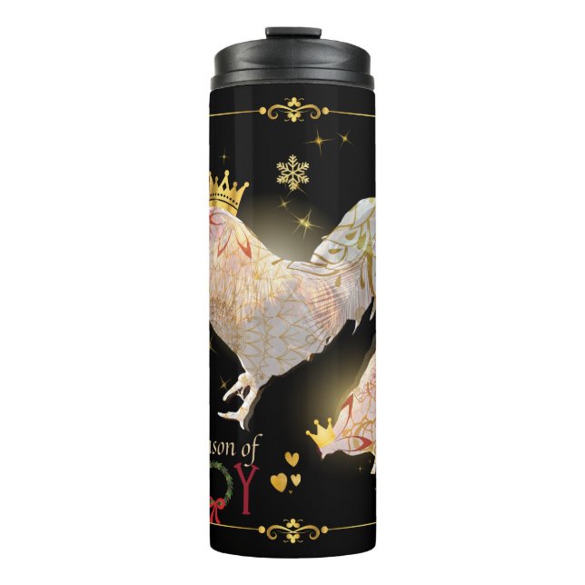 Christmas Theme Luxury Print Boganhues Card Thermosbecher (Vorderseite)