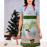 Christmas Think Beach Palm Trees Flamingo Schürze<br><div class="desc">Das erzählt nicht eine großartige Geschichte - es ist immer noch ein froher Weihnachten am Strand - ob man nun tatsächlich am Strand ist oder sich vorstellen möchte, dass man das ist - diese künstlerische Aquarellfarben-Schürze wird einen dorthin führen. Genießen Sie und es würde ein wirklich lustiges und einzigartiges Geschenk...</div>