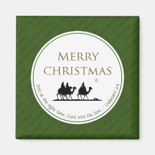 CHRISTMAS Three Wise Men Festive Scripting Magnet