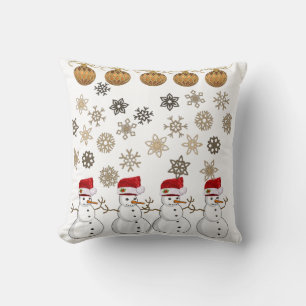 Christmas Throw Pillow Snowman Kissen
