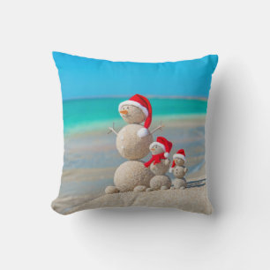 Christmas Throw Pillow Snowman Kissen