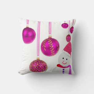 Christmas Throw Pillow Snowman Kissen