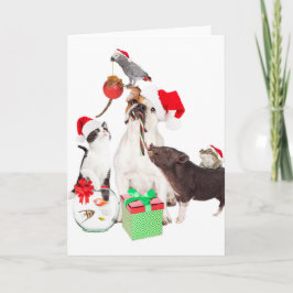 CHRISTMAS TIERE FOLGENDE CHRISTMAS-KARTE KARTE