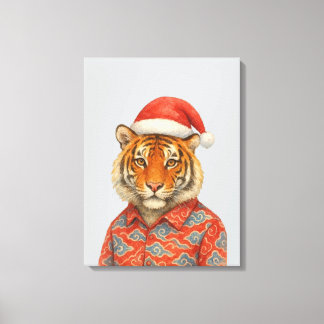 Christmas Tiger indie Leinwanddruck