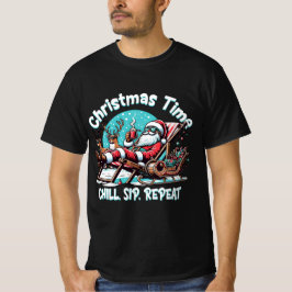 Christmas Time Chill – Relaxing Santa Design T-Shirt