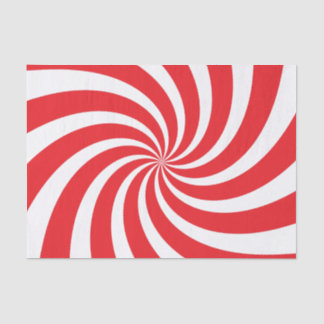 Christmas Tissue Paper Peppermint Candy Cane Swirl Seidenpapier