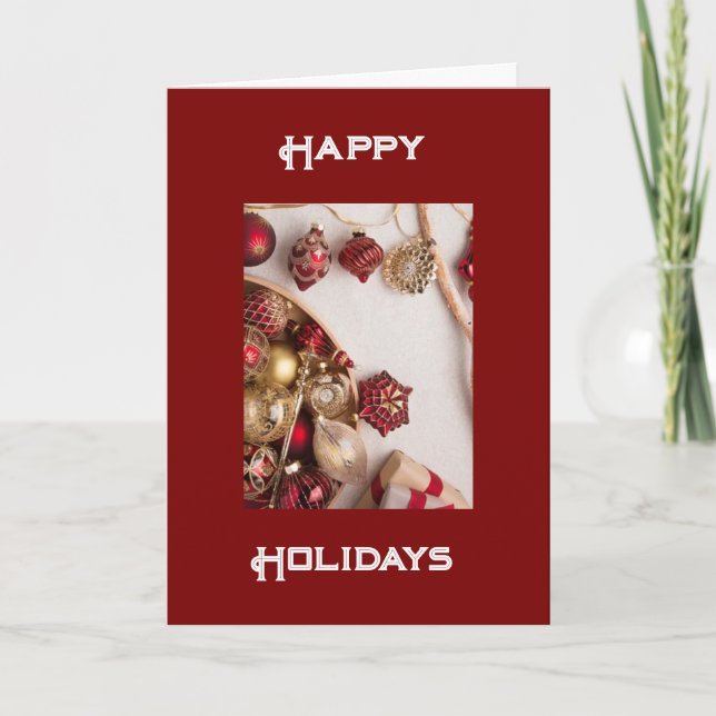 CHRISTMAS "TOAST" & "MERRIEMENT" KARTE (Vorderseite)