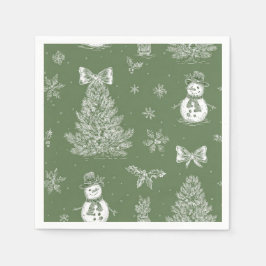 Christmas toile napkins serviette