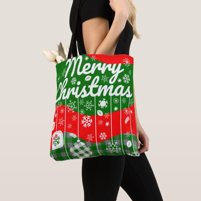 Christmas Tote Bag – White Ornaments Tasche (Von Nahem)