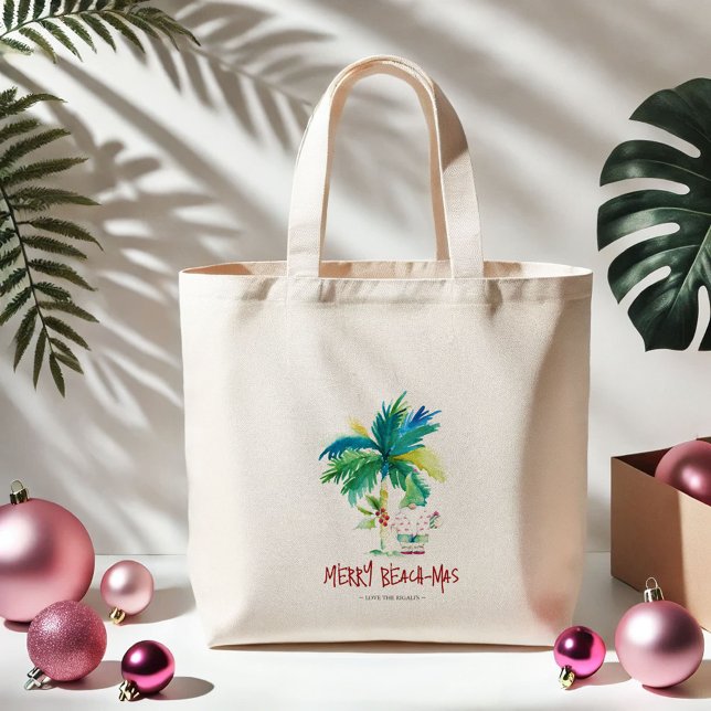 Christmas Tote Bags Unique Tropical Design Jumbo Stoffbeutel (Von Creator hochgeladen)