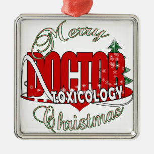 CHRISTMAS TOXIKOLOGISCHER TOXIKOLOGISTIN SILBERNES ORNAMENT