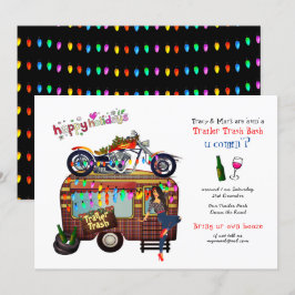 Christmas TRAILER TRASH BASH Funny Party Einladung