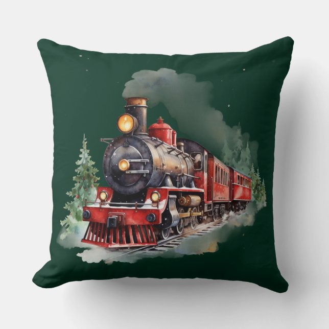 Christmas Train Kissen (Vorderseite)