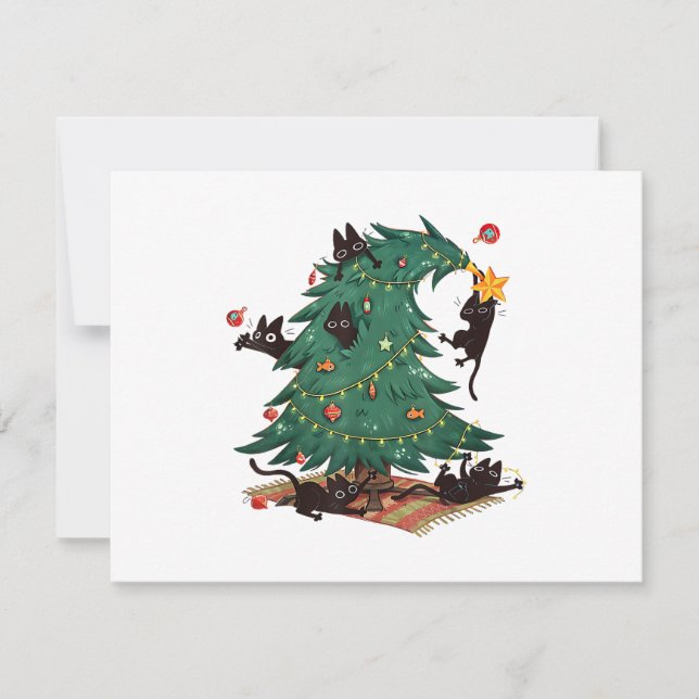 Christmas Tree and Cat Cute Christmas Cat Lover (Vorderseite)