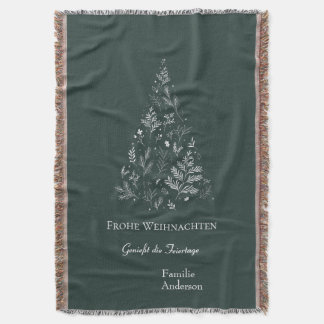 Christmas Tree and Greetings on Green Decke