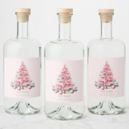Christmas Tree Baubles Alkoholflaschenetikett