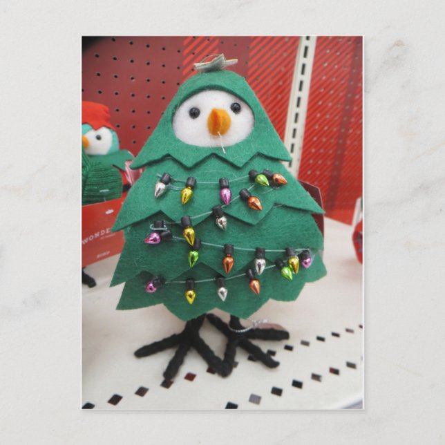 Christmas Tree Bird Postkarte (Vorderseite)
