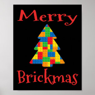 Christmas Tree Brick Master Builder Brick Set Bloc Poster