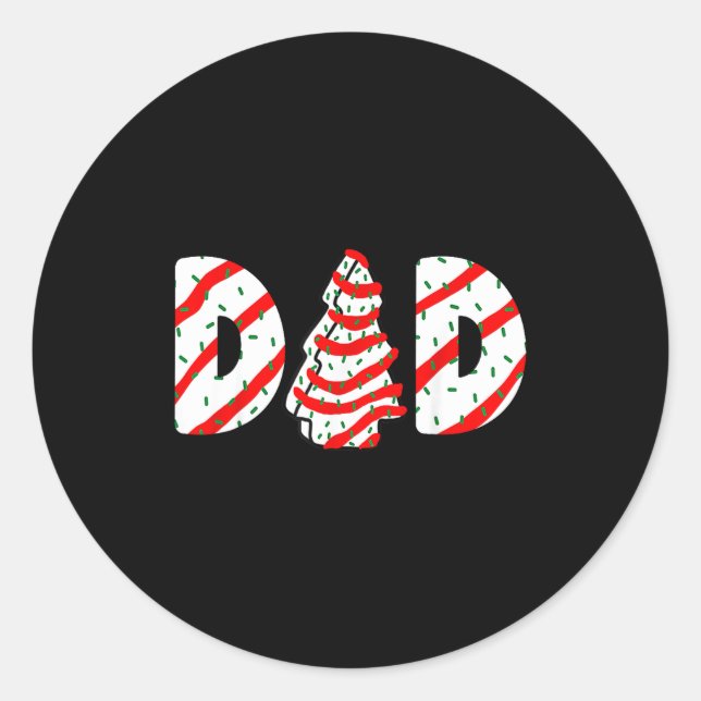 Christmas Tree Cake Matching Family Party Pajama D Runder Aufkleber (Vorderseite)