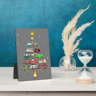 Christmas Tree Camper Vehicles Camping RVing Trail Fotoplatte