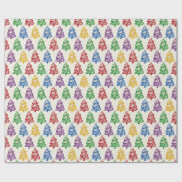 Christmas Tree Colourful Xmas Geschenkpapier