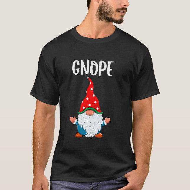 Christmas Tree Cute Gnomes Family Matching Novelty T-Shirt (Vorderseite)