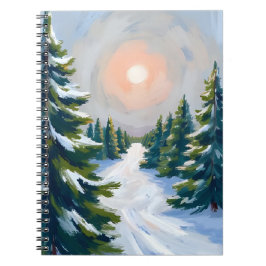 Christmas Tree Farm Watercolor Holiday Notizblock