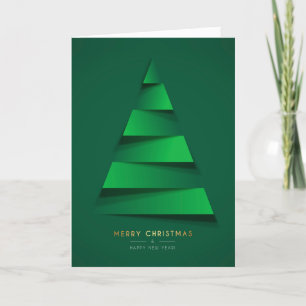 Christmas Tree Folded Photo Card Feiertagskarte