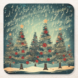 Christmas Tree Forest Celebration Rechteckiger Pappuntersetzer