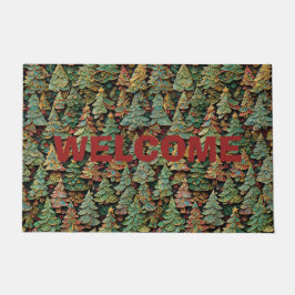 Christmas Tree Forest Whimsey Fußmatte