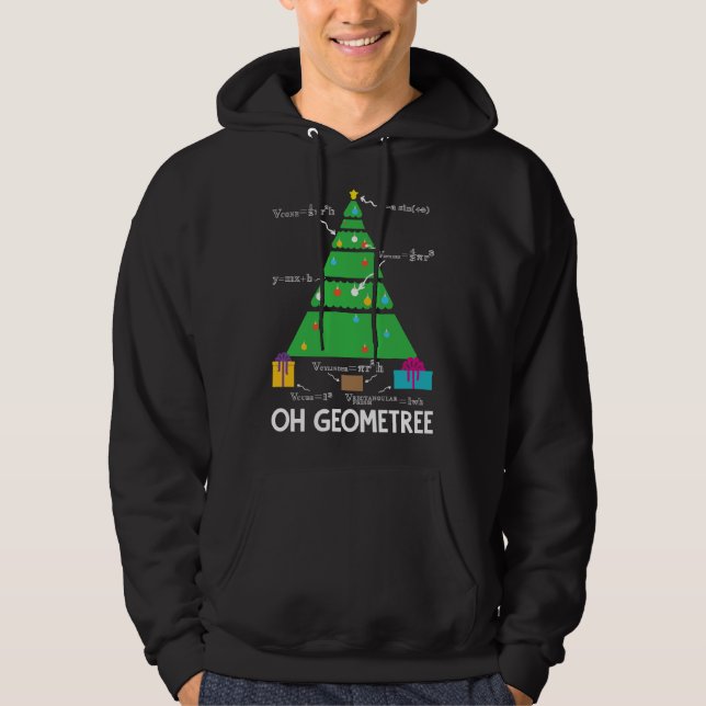 Christmas Tree Geometree Geometry Funny Math Teach Hoodie (Vorderseite)