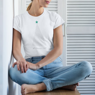 Christmas Tree Green Star Scandi T-Shirt