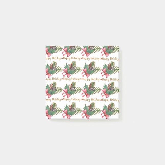 Christmas Tree Handprint Art Post-it Klebezettel (Vorderseite)