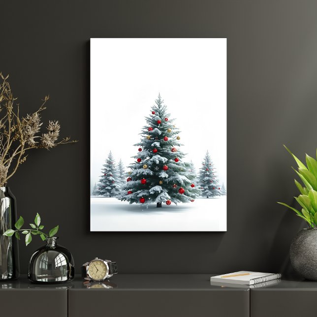 Christmas Tree in Snow Winter Holiday Poster (Von Creator hochgeladen)