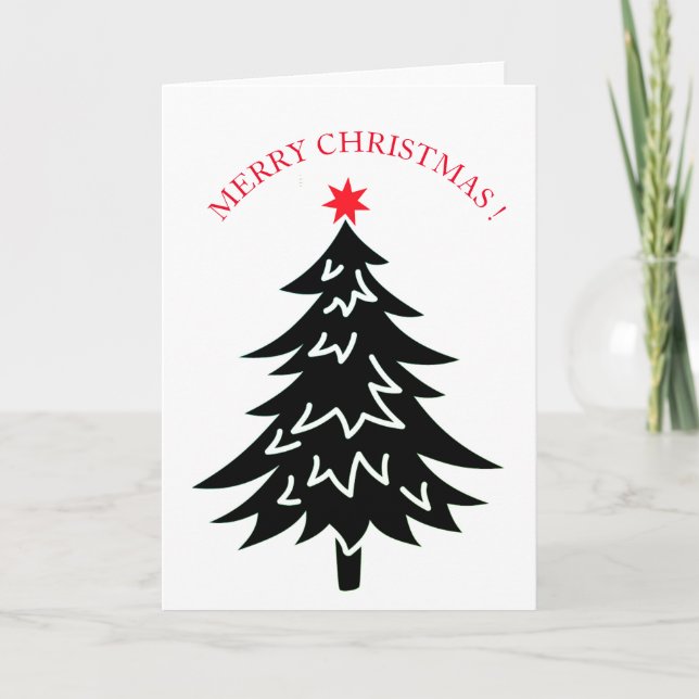 CHRISTMAS TREE MERRY CHRISTMAS CARD (Vorderseite)