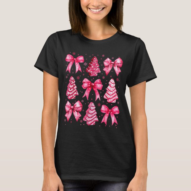 Christmas Tree Nk Cake Coquette Christmas Xmas Gir T-Shirt (Vorderseite)
