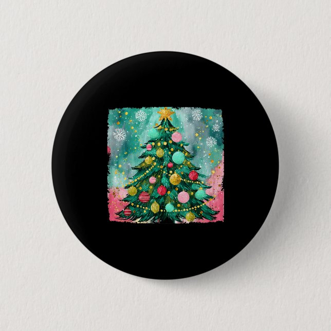 Christmas Tree Ornaments Holiday Xmas Lights Men W Button (Vorderseite)
