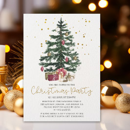 Christmas Tree Party Invitation | Elegant Holiday  Einladung