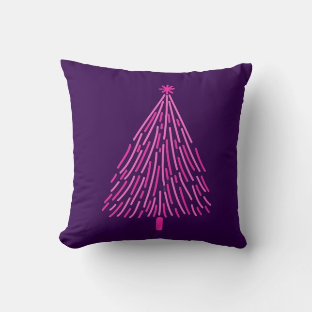 Christmas tree pink kissen (Vorderseite)