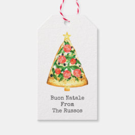 Christmas Tree Pizza Buon Natale Geschenkanhänger