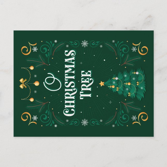 Christmas Tree Postcard Feiertagspostkarte (Vorderseite)