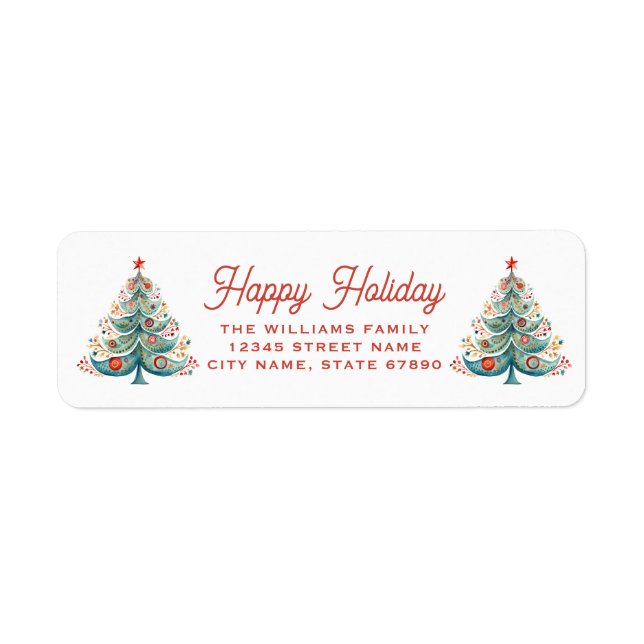 Christmas Tree Return Address Labels (Vorne)