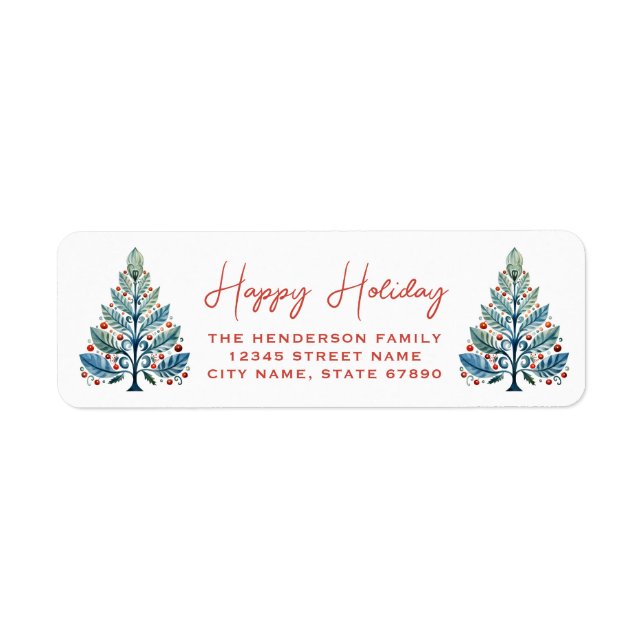 Christmas Tree Return Address Labels (Vorne)