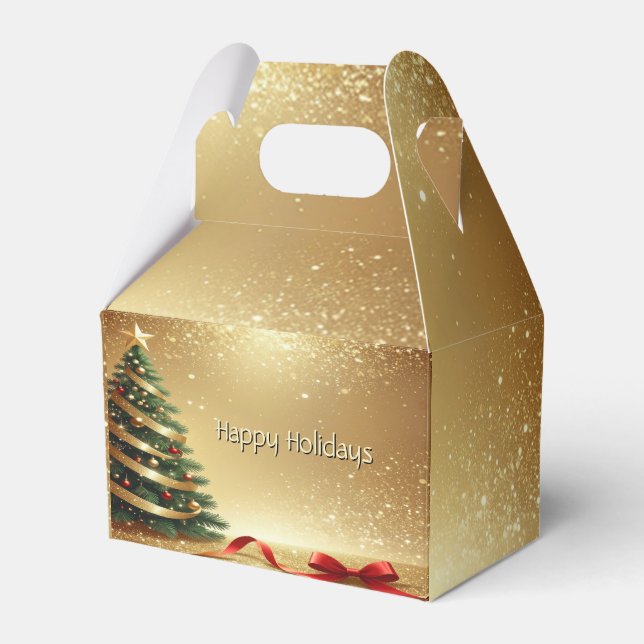 Christmas Tree Ribbons Holiday Gift Box Geschenkschachtel (Vorderseite)