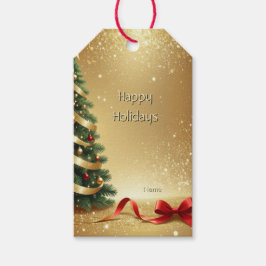 Christmas Tree Ribbons Holiday Gift Tag Geschenkanhänger