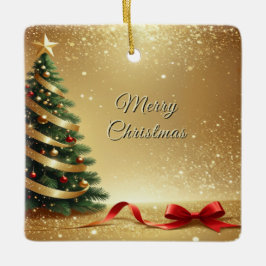 Christmas Tree Ribbons Holiday Ornament
