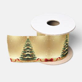 Christmas Tree Ribbons Holiday Satin Ribbon Satinband