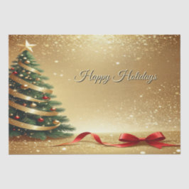 Christmas Tree Ribbons Holiday Tissue Paper Seidenpapier