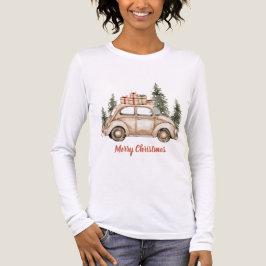 Christmas Tree Rustic Car  Tri-Blend Shirt